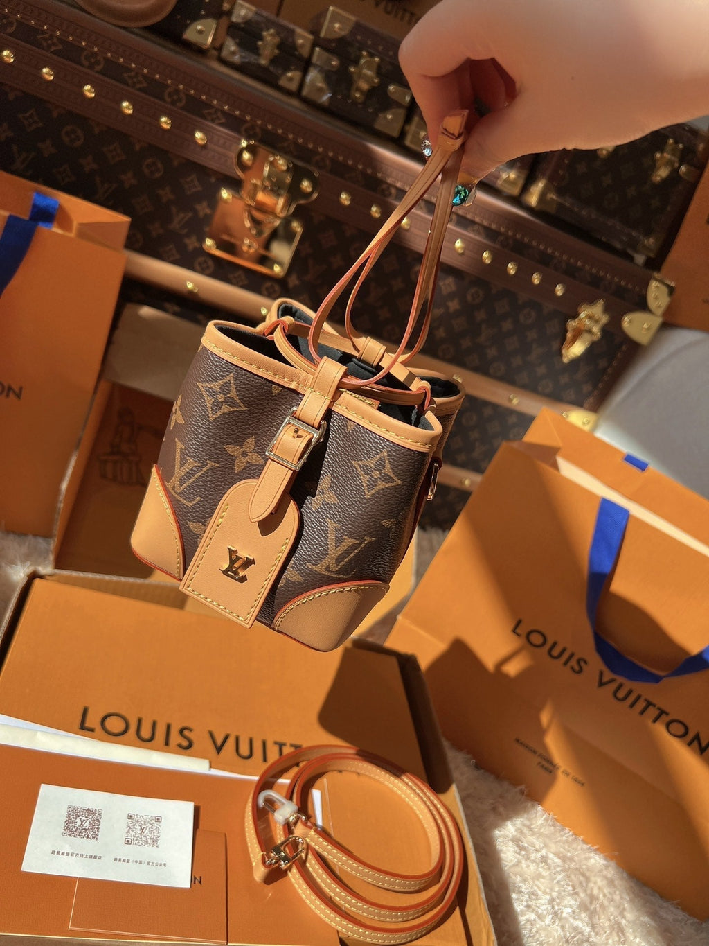 LV Mini Drawstring Bucket  Bags(11.5*12*11.5)cm